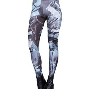 BlackMilk Navy Mecha Leggings Size Small NWOT
